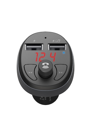 Cc-6880 Fm Transmitter 2 Usb Bluetooth 3.1a Siyah Şarj Cihazı