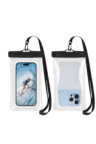 Yüksek Kalite Tüm Telefonlara Uyumlu Yağmur Su Geçirmez Waterproof Deniz Havuz Altı Geçirmez Kılıf Beyaz