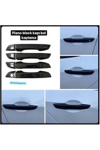Civic Fc5 İçin Uyumlu Dış Kapı Kolu Piano Black Parlak Siyah 2016-2021