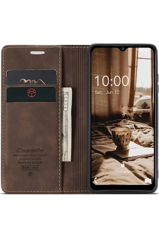 Trendooze Telefon Standı Serisi Samsung Pu Koruyucu Kılıfı Kılıf Kapak Galaxy Uyumlu Deri Cüzdan Caseme A34 5g 013 Pu