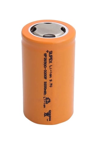 26500-3200ma 3.7 Volt Düz Kafa Pil Supex