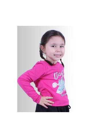 Fyk Kids Kız Çocuk Basic Uzun Kol Tişört Pembe1 Pembe