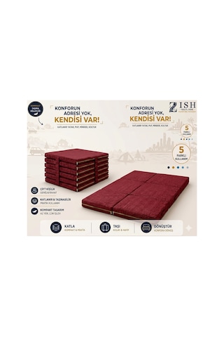 Zishome Çift Kişilik Orijinal Visco Süngerli Ice Sleep Yıkanabilir Kılıflı Çift Kişilik Yatak Pedi & Şiltesi Topper 5 Cm