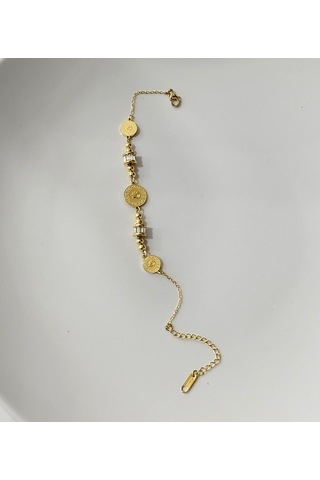 Kadın Çelik Ata Bileklik Altın Renk Çelik