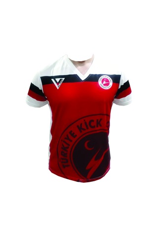 Kick Boks Tişörtü & Kick Boks Point Tişörtü & Maç Tişörtü Beyaz - Kırmızı