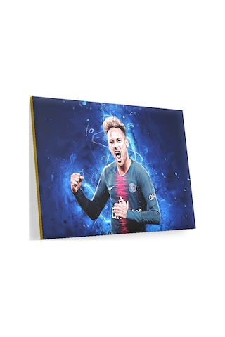 Cakasepetim Neymar Jr Psg Futbol Takımı Mavi Fon Görseli Ahşap Mdf Tablo