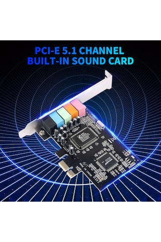 Mufunye Pcı-e Dahili Ses Kartı Cmı8738, 5.1 Ses Kanalı, 6 Kanal Surround Çıkışı, Masaüstü Bilgisayarlar İçin