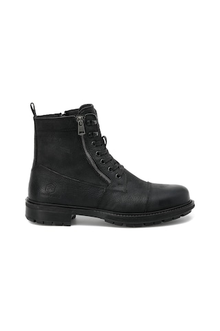Lumberjack Ramones 1PR Siyah Hakiki Deri Comfort Casual Fermuarlı Bot Siyah