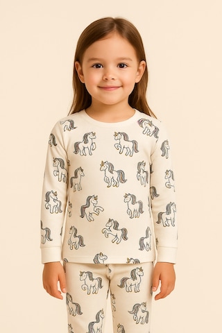 Katia&bony Kız Çocuk Unicorn Desenli Pijama Takımı Desenli