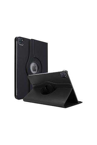 Microsonic iPad Uyumlu Pro 11 Uyumlu`` 2022 4. Nesil Kılıf (A2759-A2435-A2761-A2762) 360 Rotating Stand Deri Siyah