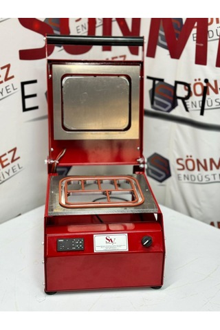 Sönmez Manuel 6 Bölmeli Kahvaltı Tabağı Kapatma Makinesi Red