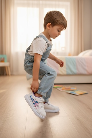 Enoch Kız Çocuk Cırt Cırtlı Ve Bağcıklı Günlük Spor Ayakkabı Sneaker Beyaz - Mor