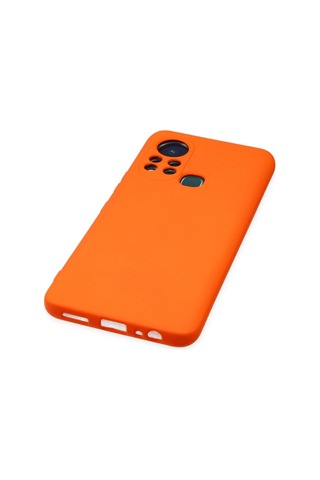 Newface İnfinix Hot 11s Kılıf Nano İçi Kadife Silikon Semeglbl - 77 - Turuncu