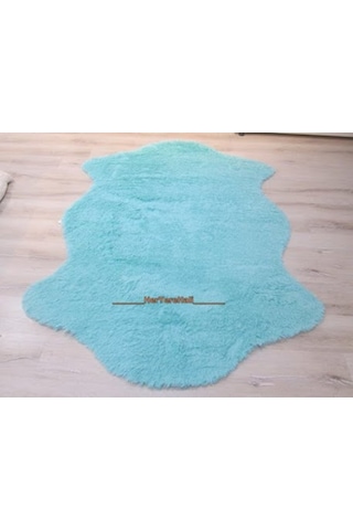 Doğuş Tavşan Tüyü Turkuaz Post Halı 70 x 100 Cm