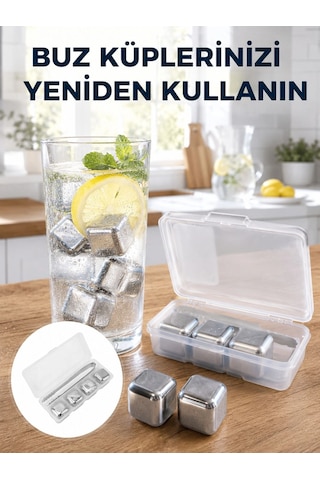 Çevre Dostu Metal Buz Küpü Ve Kullanışlı Klips Seti Yeni Nesil Çok Renkli