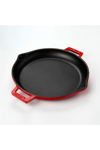 Lava Döküm Yuvarlak Kızartma Tavası Çift Kulplu 30cm