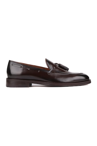Shoetyle - Kahverengi Açma Deri Püsküllü Erkek Klasik Ayakkabı 250-7951-843-kahverengi