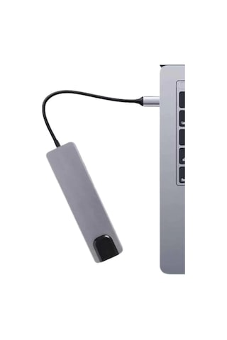 Mey İthalat Usb Type -c Hub Dönüştürücü Çevirici Çoklayıcı Macbook Uyumlu Çevirici 8 Portlu
