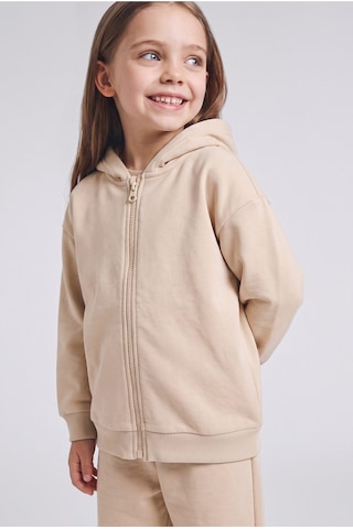 Defacto Kapüşonlu Fermuarlı Kalın Basic Sweatshirt Hırka Kız Bebek I5086a526wnbg203 Bej-bg203