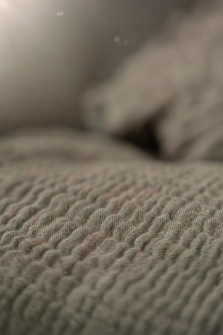 Ecocotton Muna Yeşil/koyu Yeşil %100 Organik Pamuk Çift Kişilik Yatak Örtüsü Yeşil