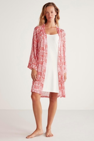 Penye Mood Desenli Sabahlık Takım Çok Renkli