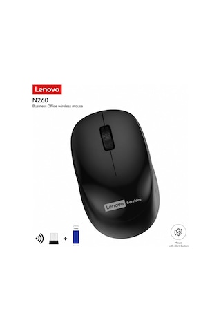 N260 Sessiz Kablosuz Mouse - Siyah, 1200 Dpı, 20 Metre Menzil, Otomatik Kapanma Ve Uyku Modu, Nano Usb Alıcı Wireless Diğer