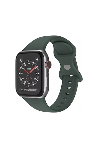 Wozlo Apple Uyumlu Watch 1, 2, 3, 4, 5, 6, 7, 8, Se Silikon Kordon Kayış - M-l Beden 42/44/45mm - Haki