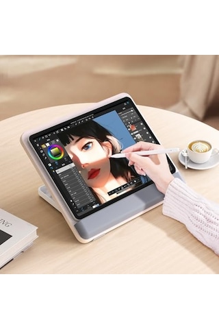 Newpole Taşınabilir Dizüstü Bilgisayar Standı Bilek Koruma Pedli Aayarlanabilir Yükseklik Kaymaz Padli Dizüstü Bilgisayar Standı/tablet/kitap Ve Çizim Tabletleri İle Uyumludur 1