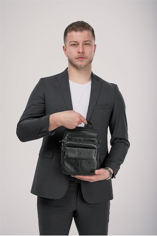 Ççs 31622 Hakiki Deri Askılı Çanta Siyah