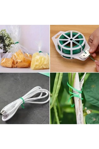 Bahçe Bitkileri İçin Kendinden Bıçaklı 50mt Kablo Sabitleme Teli