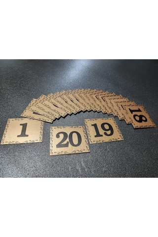 Kapı Numarası 5.5x6.5 Cm Kendinden Yapışkanlı No:1 Den 20’E
