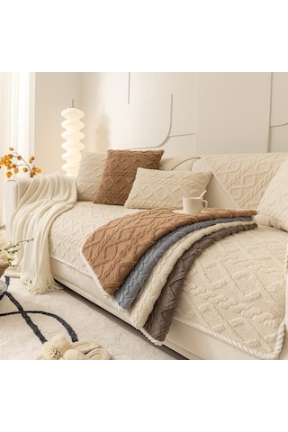 Flybuy X Tcherchi Peluş Oturma Örtüsü Odası Minimalist Koltuk Kaymaz Kanepe 90 180 Ui 180 x 220