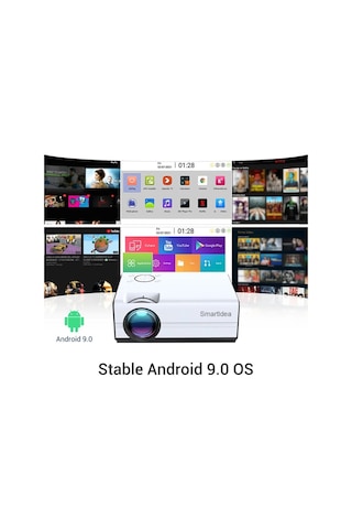 T01-a Akıllı Projektör Mini Profesyonel 4d Keystone Android Wifi 1080p 4k Led Projektör Ev Sineması