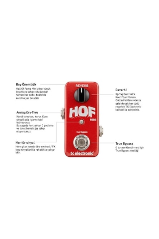 Tc Electronic Toneprint Hall Of Fame Mini Reverb Pedalı