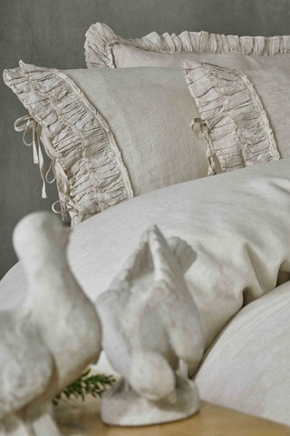 Ecocotton Miranda Çift Kişilik Nevresim Takımı %100 Keten Bej 200