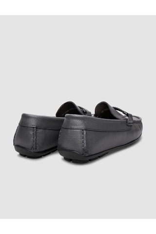 Cabani Vicenza %100 Hakiki Deri Gri Tokalı Erkek Loafer