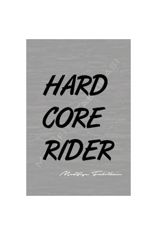 Hard Core Rider Sticker Folyo - Siyah - 15 X 18 Cm