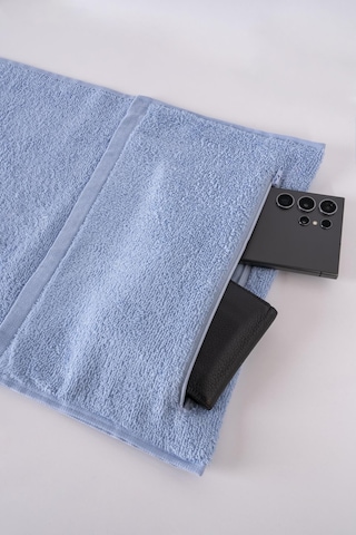 Promotion Spor Havlusu Fermuar Cepli , %100 Pamuk , 30 X 100 Cm Mavi