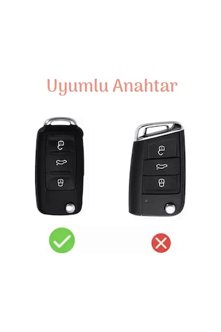 SEAT Leon Toledo Altea İbiza Uyumlu Anahtar Kılıfı model Kırmızı