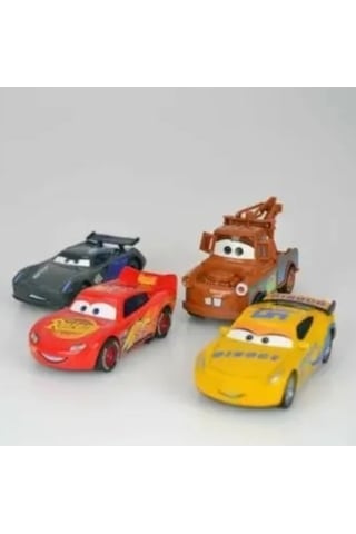 Metal Cars Şimşek Mcqueen Mater Oyuncak Arabalar 4'lü Set