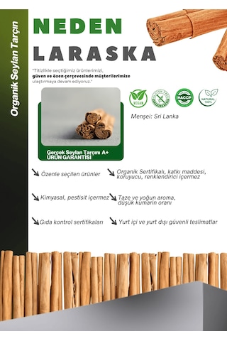 Organik Seylon - Seylan Çubuk Tarçın 75g- Organic Ceylon Cinnamon Sticks 75g Cam