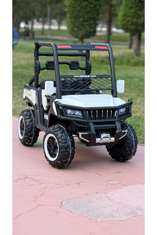 Utv X Alpha 24 Volt 4 Çekerli 800 Watt Akülü Araba Eva Teker Beyaz