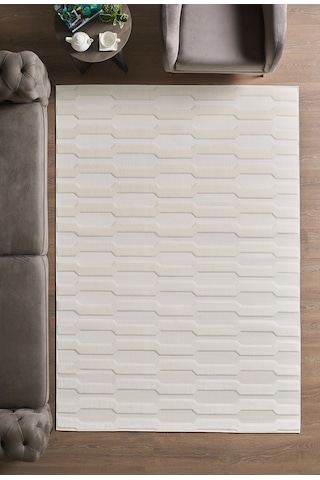 Modern Halı Yıkanabilir Halı Yolluk Kaymaz Tabanlı Halı Şık Halı Salon Halısı Mutfak Halısı Sisal Krem
