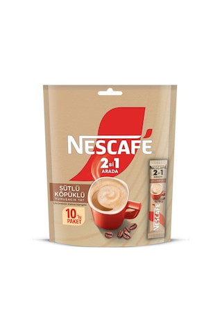 Nescafe 2si1 Arada Sütlü Köpüklü 10 10x10g Öğütülmüş