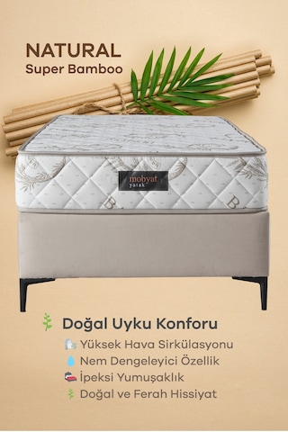 Full Ortopedik Natural Süper Bambu Yatak Çift Kişilik