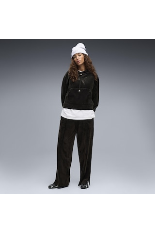Puma Essentials Elevated Velour Kadın Siyah Günlük Stil Eşofman Altı 69402201
