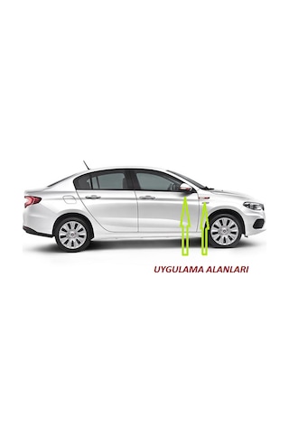 Fiat Egea Yan Aynalar Ve Çamurluk Yanı Damla Desen Bıçak Logo Arm
