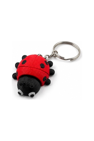 Tarzını Seç Tarzınıseç 3d Ladybug Anahtarlık Charm Çok Renkli