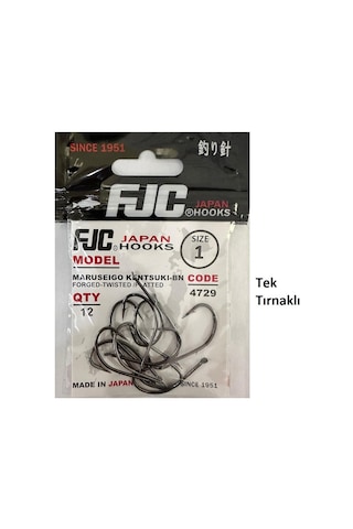 Fjc 4729 No:1 Maruseigo Kentsuki Black Nikel Olta İğnesi 12 Adet