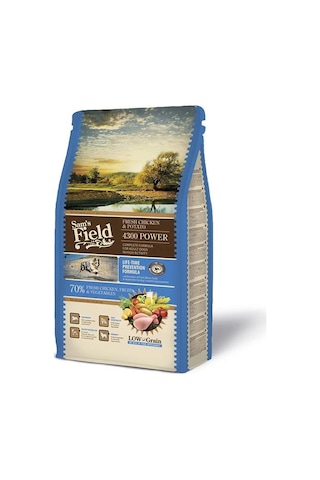 Sam's Field Power 4300 Tavuklu Patatesli Düşük Tahıllı Yetişkin Aktif Köpek Maması 2500 G
